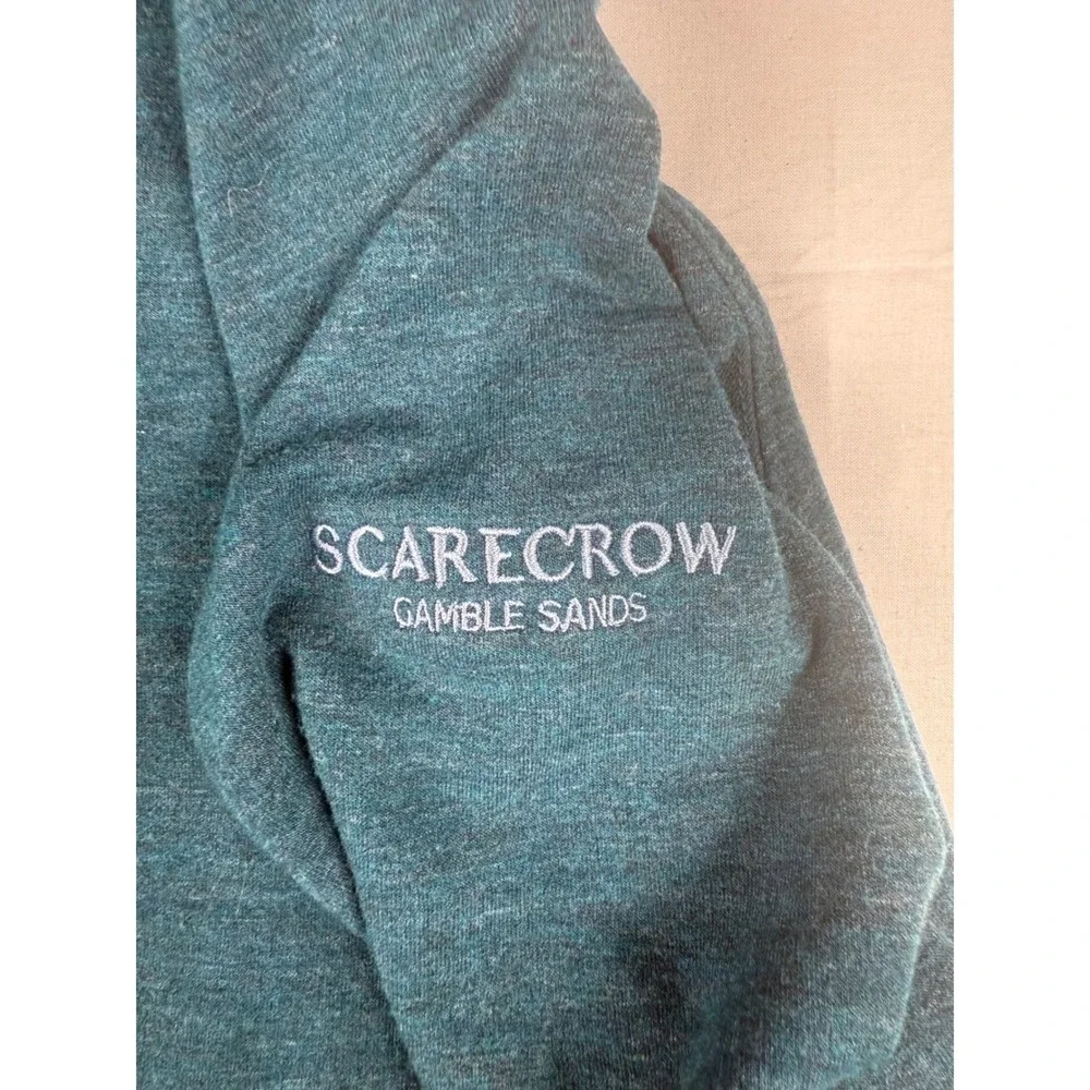 Turtleson Hoodie Large Teal Gamble Sands Scarecrow Raglan Pullover Mens